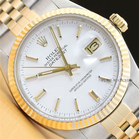 men's 18k yellow gold & stainless steel rolex